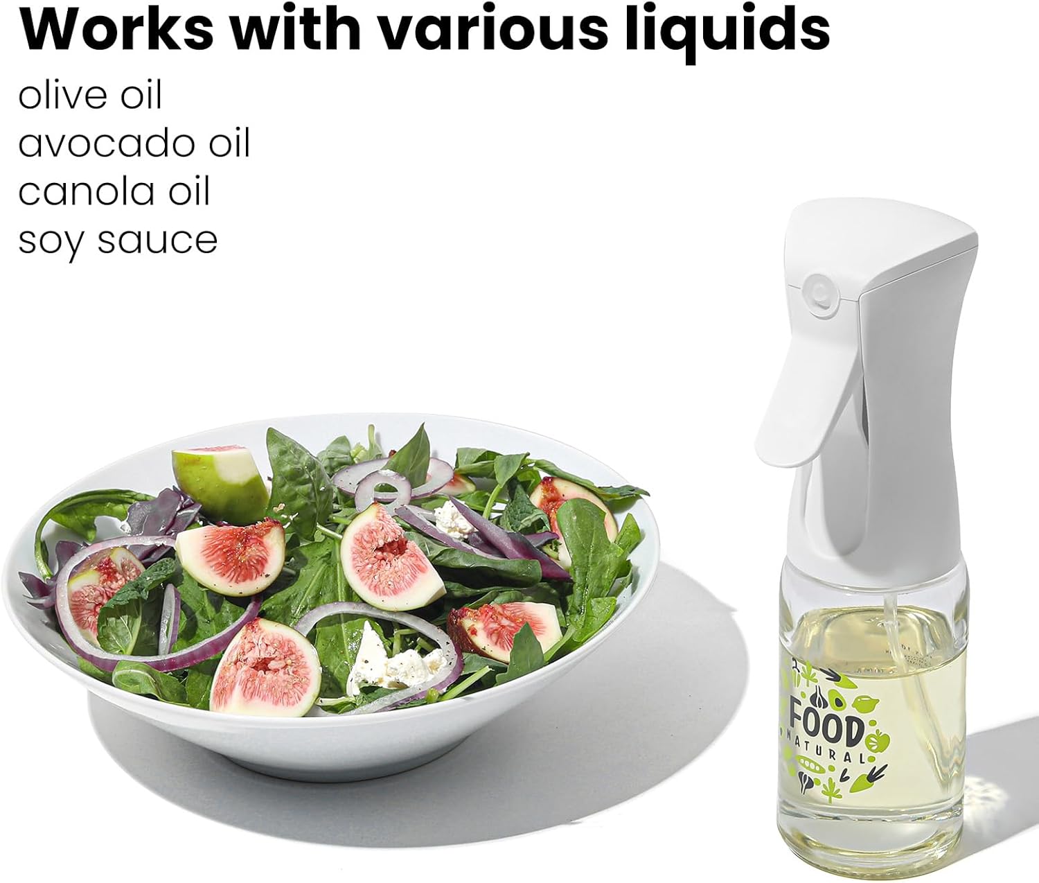 oil spray Fine Mist Spray Bottle for Air Fryer,Healthy Nonstick Frying,Food Grade Premium Spray Bottle with Portion Control for Salad, Frying, BBQ Kitchen Use (150ml Glass bottle 637)