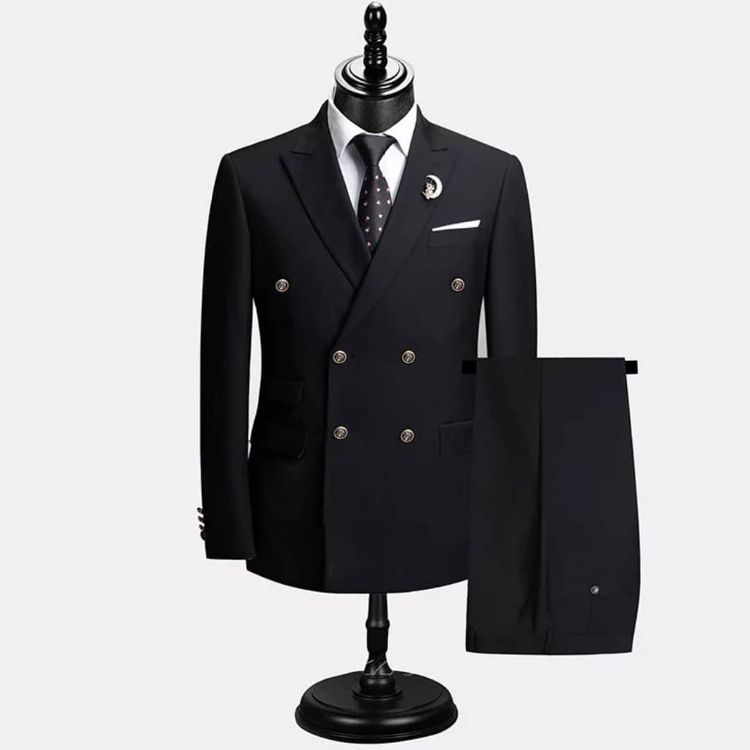 Mens Business Suits Slim Fit 2 Piece Tuxedo Groom Wedding Suits for Men Blazer 2 Pieces (jacket +pant)